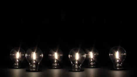 Light-bulbs-slowly-turn-on-and-reach-full-brightness