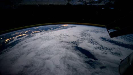 Pov-Shot-Flying-Over-The-Earth-From-Space