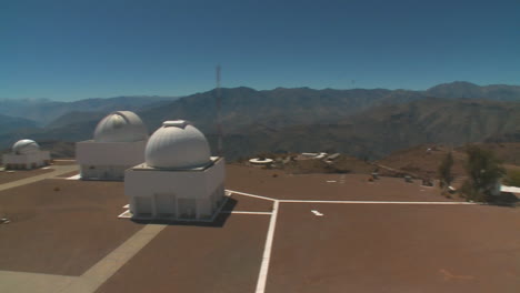 Pan-Across-An-Observatory-On-A-Mountaintop-Day