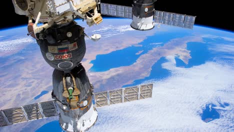 The-International-Space-Station-Flies-Over-North-And-South-America