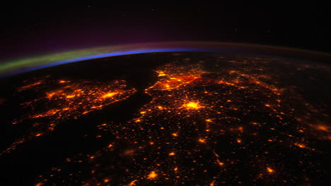 The-International-Space-Station-Flies-Over-Western-Europe-At-Night