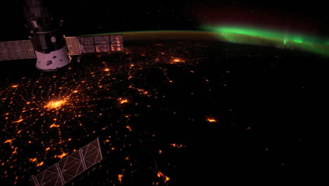 The-International-Space-Station-Flies-Over-The-Earth-At-Night-5