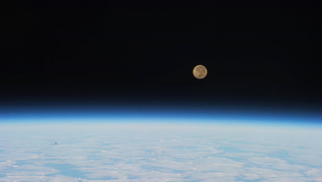 The-Moon-Sets-Over-The-Earth-As-Seen-From-The-International-Space-Station