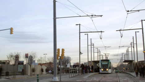 Barcelona-tram-timelapse