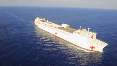 Aerial-Shots-Of-The-Military-Sealift-Command-Hospital-Ship-Usns-Comfort