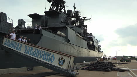 A-Russian-Navy-Vessel-Is-Docked-At-A-Military-Base-1