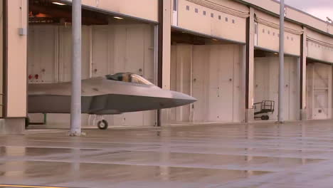 The-F22-Raptor-Rolls-Out-Of-The-Hangar-Onto-The-Runway