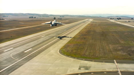 Aerials-Of-The-Us-Air-Force-Air-Mobility-Command-C17-Taking-Off-From-Runway
