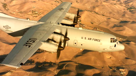 Aerials-Of-The-Us-Air-Force-Air-Mobility-Command-C130J-In-Flight-3