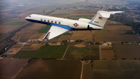 Aerials-Of-The-Us-Air-Force-Air-Mobility-Command-C37-Executive-Us-Government-Jet-In-Flight-10