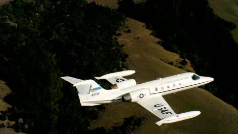Aerials-Of-The-Us-Air-Force-Air-Mobility-Command-C21-Executive-Us-Government-Jet-In-Flight-6