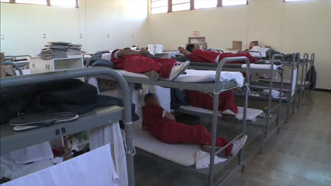 Prisoners-Speak-On-The-Phone-And-Sleep-On-Bunk-Beds-From-A-Local-Jail