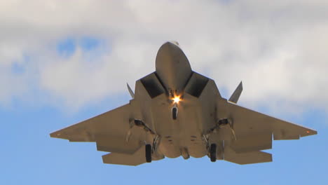 An-Air-Force-F35-Fighter-Jet-In-Flight-And-Landing