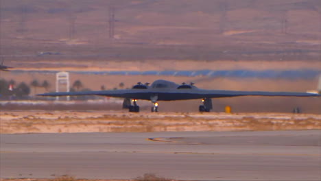 The-Air-Forcer-B2-Stealth-Bomber-Takes-Off-From-A-Military-Base