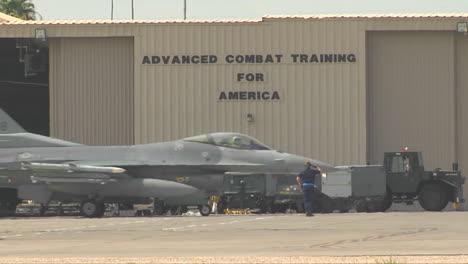 F16-Fighter-Jets-Taxis-On-The-Runway-At-Nellis-Air-Force-Base-In-Las-Vegas