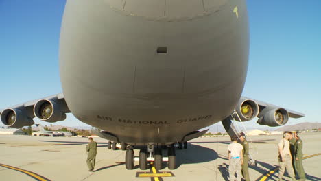 Pov-Shot-Traveling-Into-The-Nosecone-Of-An-Air-Force-Transport-Plane-Reveals-The-Air-National-Guard