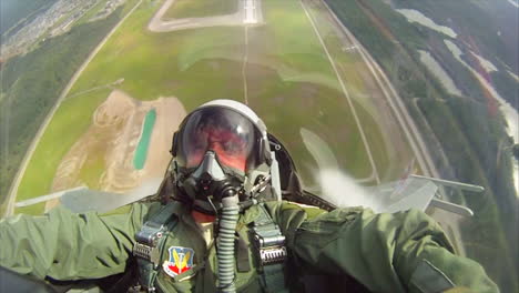 Pov-Shots-From-The-Cockpit-Of-A-Fighter-Plane-Doing-Barrel-Rolls