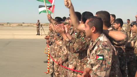 Crowds-Of-Jordanian-Air-Force-Military-Personnel-Cheer-For-The-Camera-2
