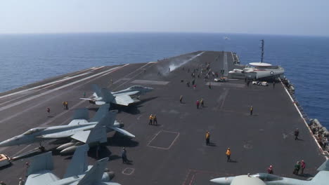 Various-Jet-Aircraft-Take-Off-From-The-Deck-Of-An-Aircraft-Carrier-9