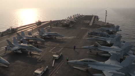 Morning-On-The-Deck-Of-An-Aircraft-Carrier-At-Sea