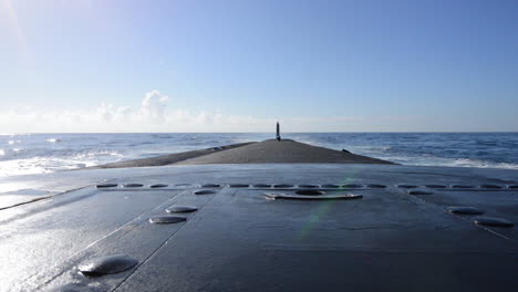Shots-Of-A-Submarine-At-Sea
