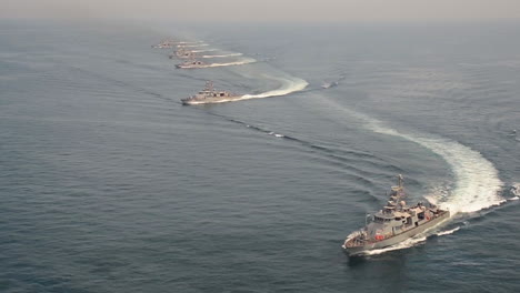 Aerial-Of-Us-Navy-Frigates-And-Destroyers-Sail-In-A-Fleet-1