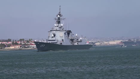 A-Japanese-Navy-Frigate-Arrives-In-Southern-California