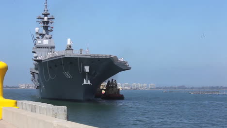 A-Japanese-Navy-Aircraft-Carrier-Arrives-In-Southern-California