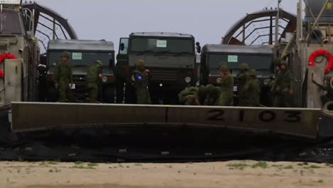 Marine-Forces-Use-Amphibious-Assault-Vehicles-For-Landing-On-A-Beach-1