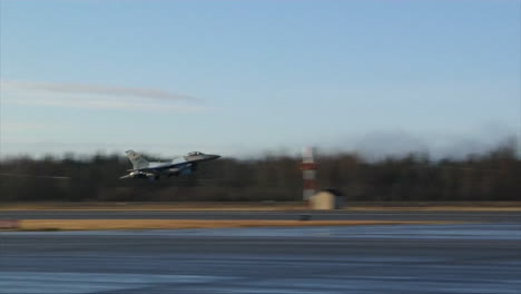 Jet-Aircraft-Takeoff-At-Eielson-Air-Force-Base-In-Alaska