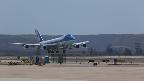 Air-Force-One-Lands-On-An-Airport-Runway