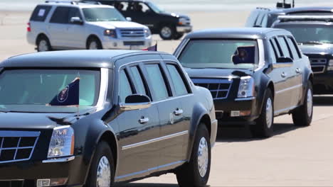 President-Obamas-Motorcade-Arrives-At-Air-Force-One