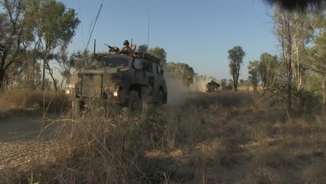 Australian-Defense-Forces-Troops-Move-Through-The-Outback-With-Armored-Personnel-Carriers