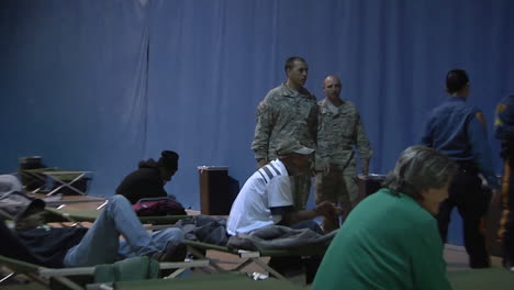 New-Jersey-National-Guard-Troops-Maintain-A-Refugee-Center-For-Hurricane-Sandy-Victims