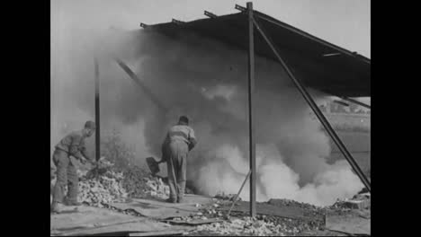 Early-Scenes-Of-Industrial-America-Circa-1918-With-Brickmaking-In-A-Mine-Environment