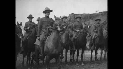 Good-Shots-Of-Us-Army-Horsemen-Preparing-For-Battle-In-World-War-One