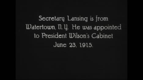 Prominente-Beamte-In-Der-Regierung-Von-Präsident-Woodrow-Wilson-Von-19171921-Werden-Profiliert,-Darunter-Der-Außenminister-Robert-Lansing-Und-Der-Marineminister-Joseph-Daniels