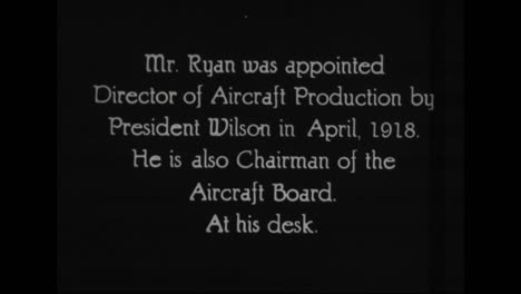 Prominente-Beamte-In-Der-Regierung-Von-Präsident-Woodrow-Wilson-Von-19171921-Werden-Profiliert,-Darunter-John-D.-Ryan,-Direktor-Der-Flugzeugproduktion