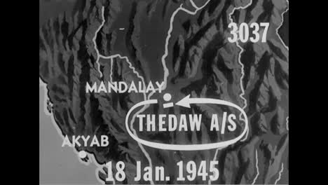 Us-Planes-Bomb-Japanese-Forward-Bases-In-Thedaw-Airstrip-Burma-In-1945