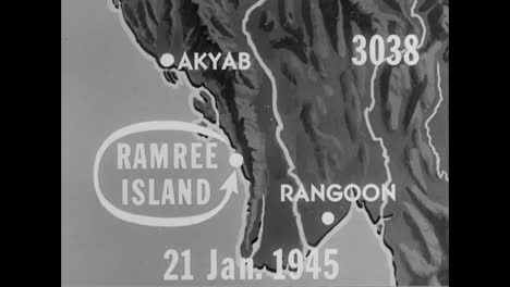 British-Planes-Bomb-Japanese-Forward-Bases-In-Ramree-Island-Burma-In-1945