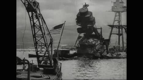 Die-Folgen-Der-Bombardierung-Von-Pearl-Harbor-Werden-Untersucht,-Während-Amerika-Heilt
