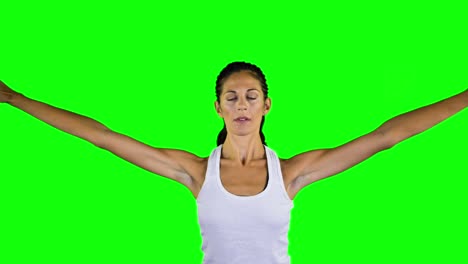 Women Doing Yoga Green Screen Stock Footage Video (100% Royalty-free)  3956363