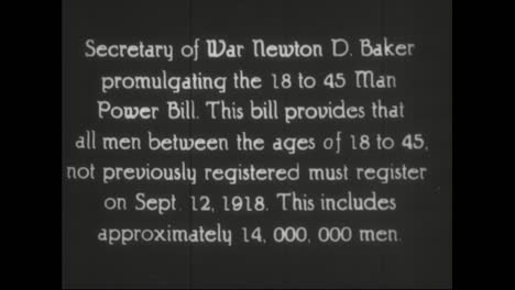 Secretary-Of-War-New-Ton-Baker-Signs-Bill-Which-Makes-Young-Men-Eligible-For-The-Draft-In-World-War-One