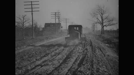 Straßen-Sind-In-Einem-Schrecklichen-Zustand-Im-Jahr-1917-In-Amerika