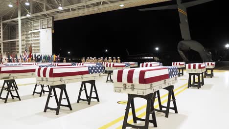 Us-Service-Members-With-The-Defense-Pow/Mia-Accounting-Agency-Take-Part-In-A-Repatriation-Ceremony-Of-The-Remains-That-Are-Believed-To-Be-Of-Us-Service-Members-From-World-War-Ii_s-Battle-Of-Tarawa-July-17-2019