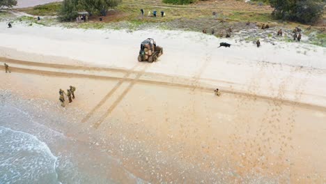 United-States-Australian-United-Kingdom-And-Japanese-Armed-Forces-Conduct-An-Amphibious-Beach-Assault-Exercise-At-King'S-Beach-In-Bowen-Queensland-July-22-2019