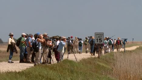 A-Group-Of-People-Look-Through-Binoculars-And-Take-Photos-A-Woman-Walking-Through-A-Forest-A-Family-Hanging-Out-On-The-Beach-National-Wildlife-Reserve-Montana-2011
