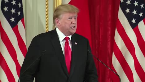 President-Trump-Says-The-United-States-Supports-It'S-Decision-To-Build-Up-It'S-Military-Joint-Press-Conference-With-Prime-Minister-Shinzo-Abe-2019