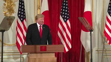President-Trump-Speaks-About-The-G20-Summit-And-Trade-Imbalance-With-Japan-And-China-Joint-Press-Conference-With-Japanese-Prime-Minister-Shinzo-Abe-2019