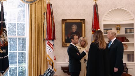 President-Donald-Trump-And-First-Lady-Melania-Trump-Show-French-President-Emmanuel-Macron-And-His-Wife-Brigitte-Macron-Around-The-White-House